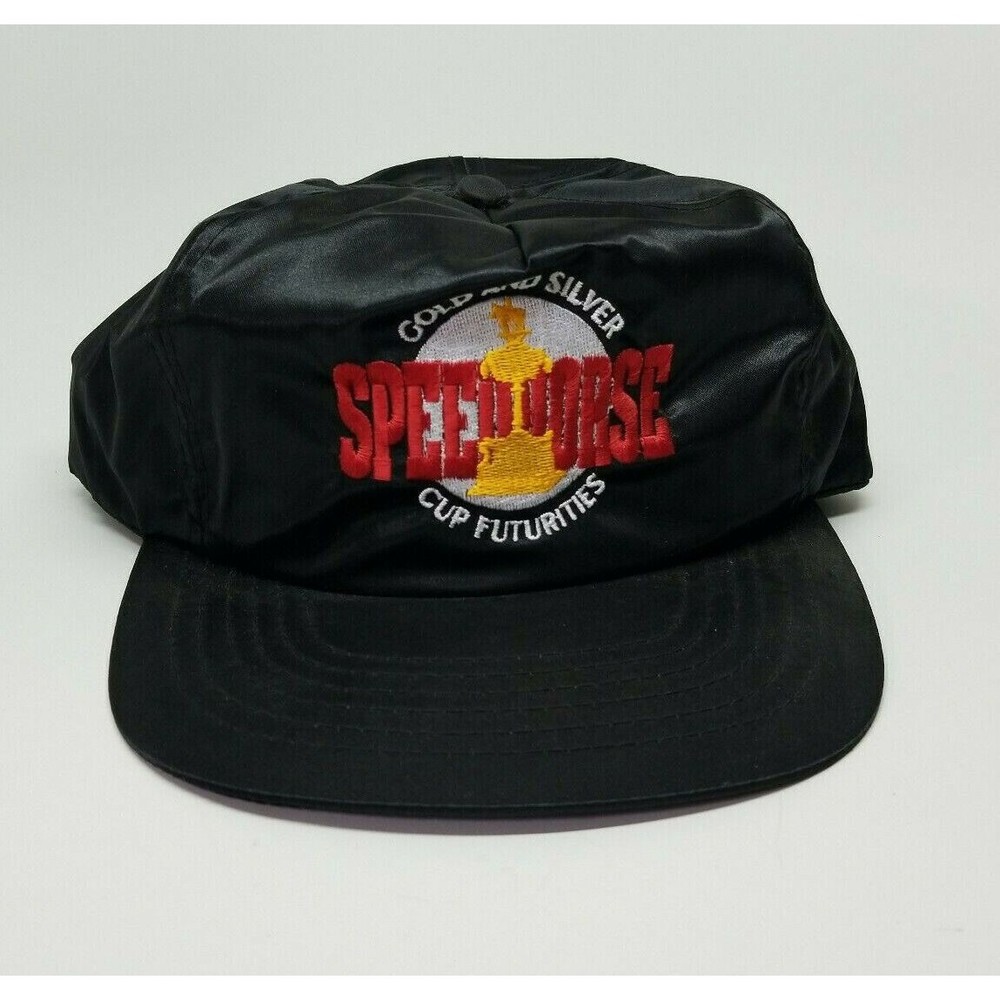 Speed Horse Gold And Silver Cup Futurites Snapback Cap Hat 100% Nylon